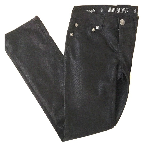 Jenifer Lopez Pants - Jenifer Lopez size 0P black snakeskin print